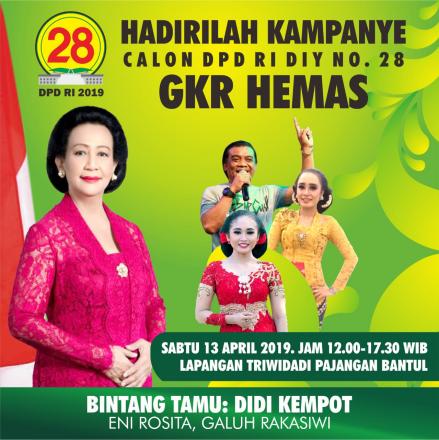 Agenda Kampanye GKR Hemas di Triwidadi